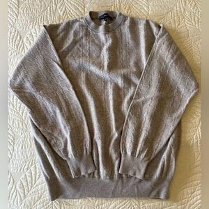 Enzo Mantovani Gray Cable Knit Men's Cashmere Sweater